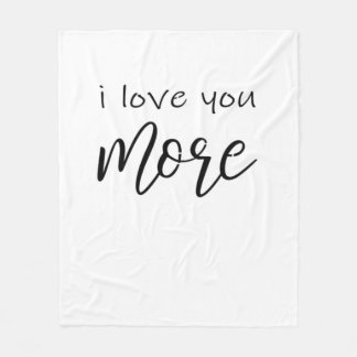 Ich liebe dich mehr, sag es die ganze Zeit, lächel Fleecedecke