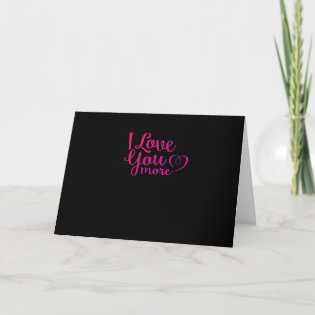 Ich liebe dich mehr Soft Minimal Design  Karte (Vorderseite)