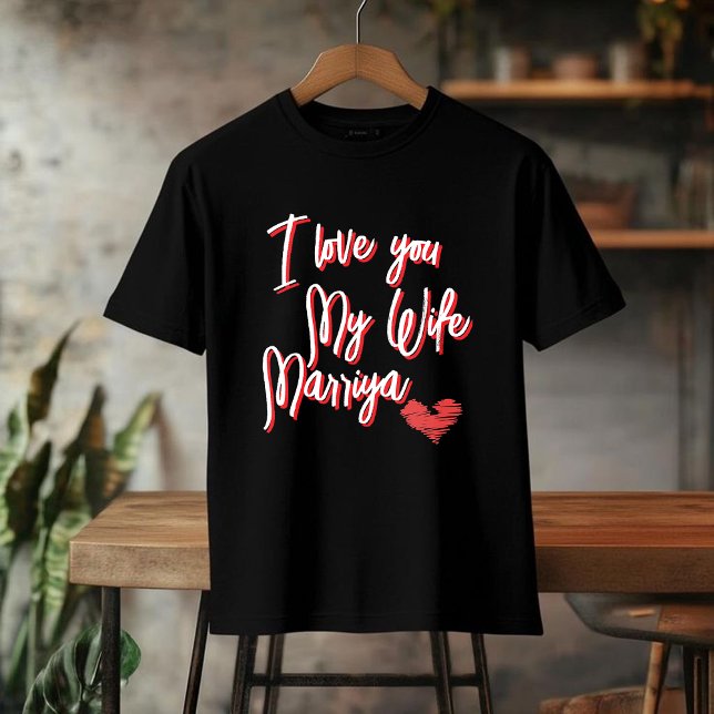 Ich liebe dich, meine Frau TEE,personalisiertes Va T-Shirt (Von Creator hochgeladen)
