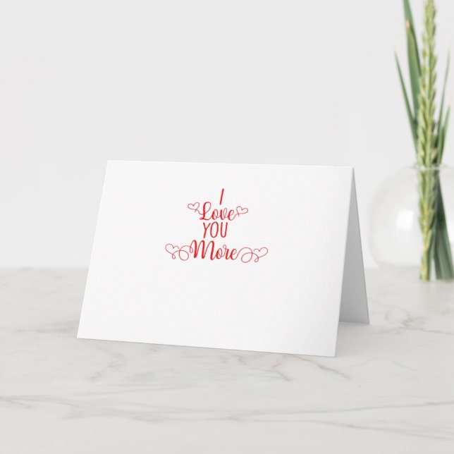Ich liebe dich, minimaler romantischer Stil  Karte (Vorderseite)