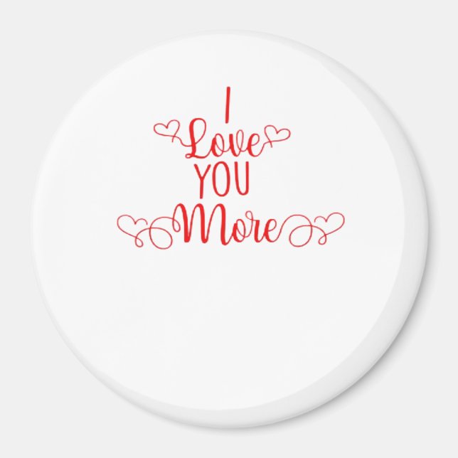 Ich liebe dich, minimaler romantischer Stil  Magnet (Vorne)