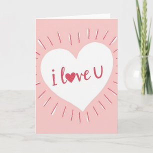 Ich liebe dich Minimalist-Karte Karte