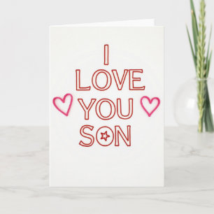 Ich liebe dich Minimalist Son Karte