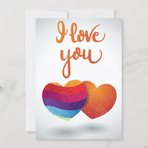 Ich Liebe dich mit ein paar Herzen Einladung