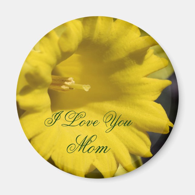 Ich liebe dich, Mutter, Narzissenblume  Magnet (Vorne)