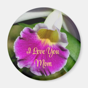 Ich liebe dich, Mutter Orchideenblume Magnet