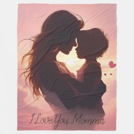 Ich liebe dich Mutti Fleecedecke