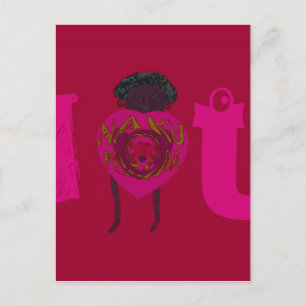Ich liebe dich Nakupenda Sana Frohen Valentinstag Feiertagspostkarte