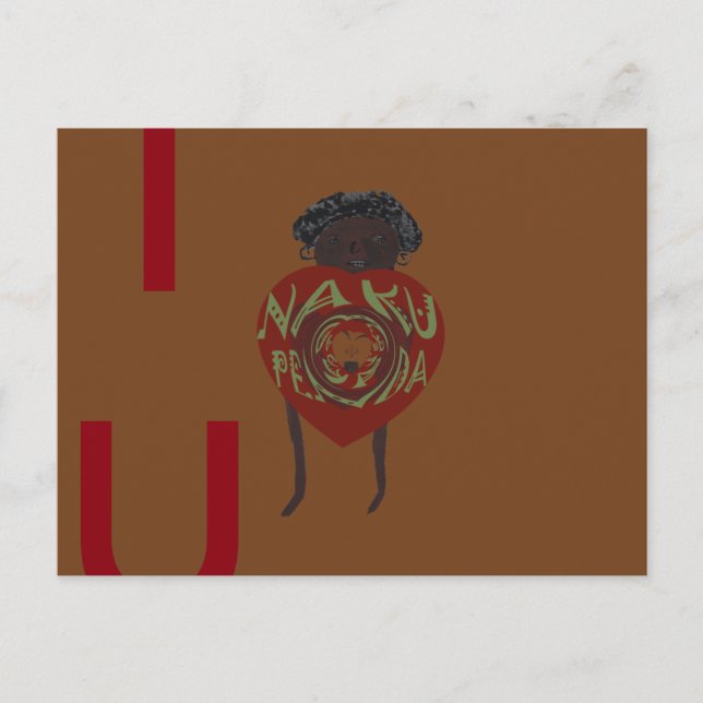 Ich Liebe dich! Nakupenda Sana Postkarte (Vorderseite)