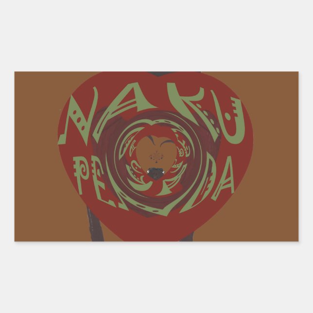 Ich Liebe dich! Nakupenda Sana Rechteckiger Aufkleber (Vorderseite)