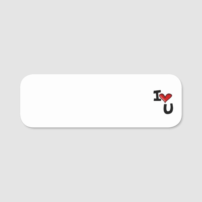 Ich Liebe dich Namensschild (Vorderseite)