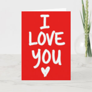 Ich liebe dich Neonrote Karte