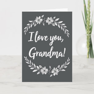 Ich liebe dich Oma Blumenkunstkarte Karte