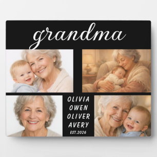 Ich liebe dich Oma Fotoplakette   Tag der Großelte Fotoplatte