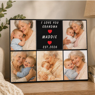 Ich liebe dich, Oma Großelterntag Fotoplatte