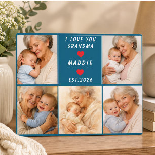 Ich liebe dich, Oma Großelterntag Fotoplatte