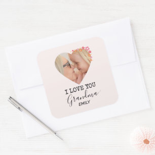 Ich liebe dich Oma Personalisierter Aufkleber