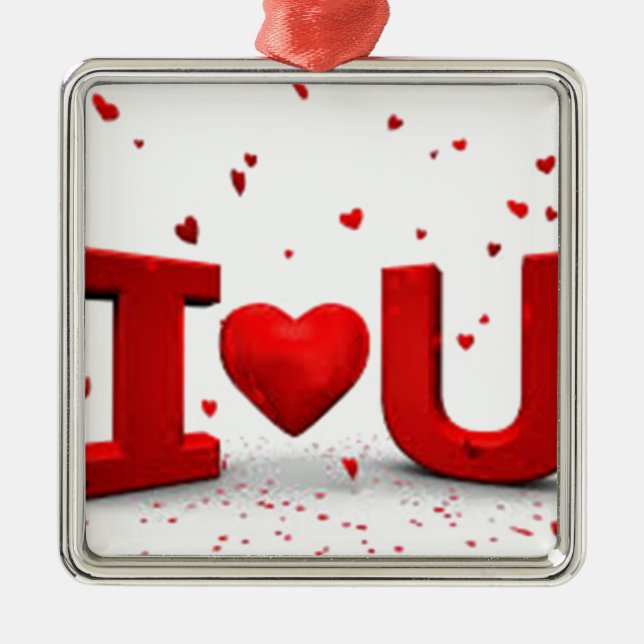 Ich Liebe dich Ornament Aus Metall (Vorne)