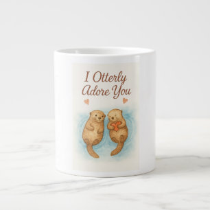 Ich liebe dich Otter-mäßig – Süße Wasserfarbe Otte Jumbo-Tasse