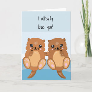 Ich liebe dich Otter zum Otter-Jubiläum Valentinst Karte