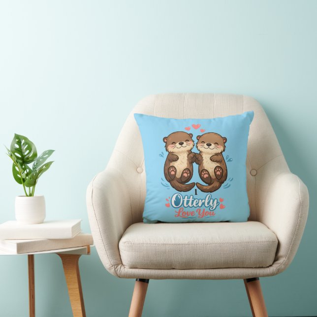 Ich liebe dich otterlich kissen (Stuhl )