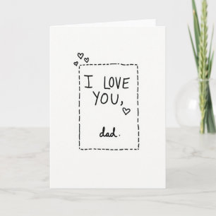 Ich liebe dich Papa einfache Notizkarte Karte