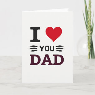 Ich liebe dich Papa Grafikkarte Karte