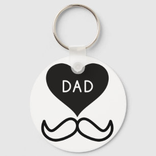 Ich liebe dich Papa, moderner Vatertag Schwarz-Wei Schlüsselanhänger