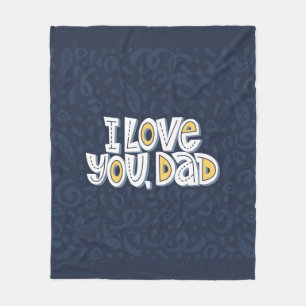 Ich Liebe dich, Papa. Richtiges Schreiben auf dem Fleecedecke