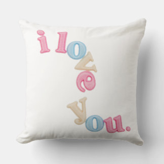 "Ich liebe dich" Patch Art Kissen | Ästhetisches W