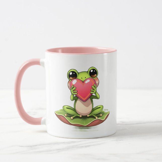 Ich liebe Dich | Personalisierte Chibi-Kröte Tasse (Links)