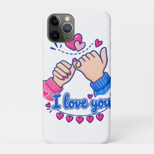 Ich liebe dich Pinky-Versprechen Süße Herzen Case-Mate iPhone Hülle
