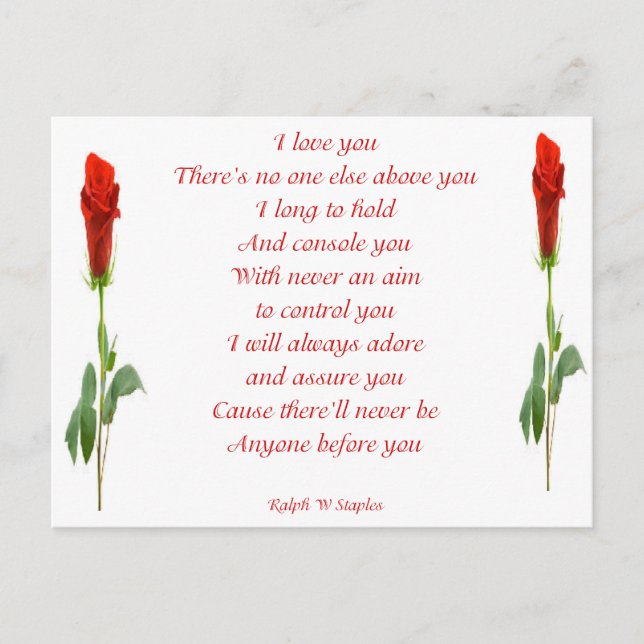 Ich Liebe dich Postkarte (Vorderseite)