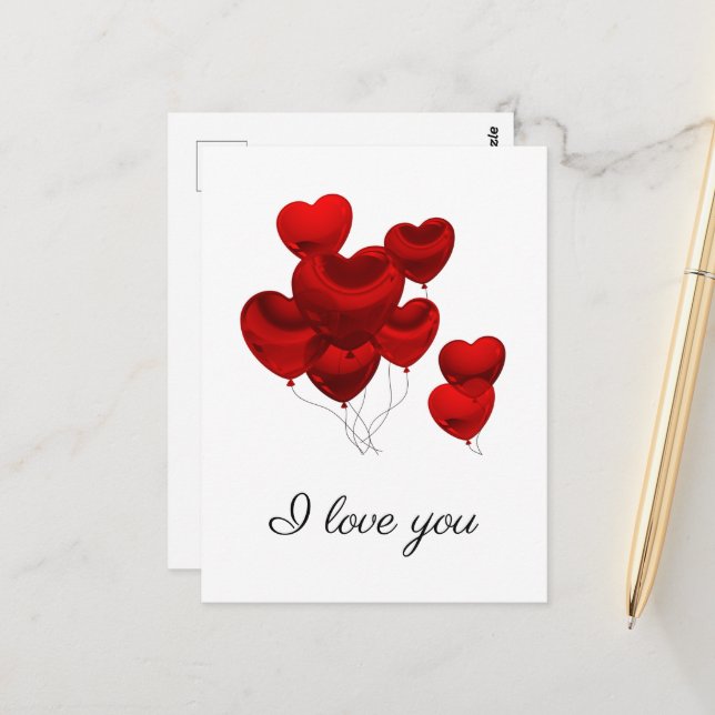 Ich liebe Dich Postkarte (Vorderseite/Rückseite Beispiel)