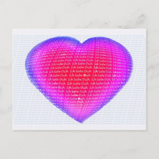 Ich liebe Dich Postkarte (Vorderseite)