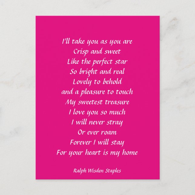 Ich Liebe dich Postkarte (Vorderseite)