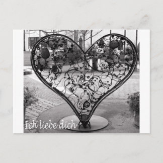 Ich liebe dich postkarte