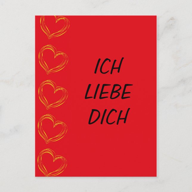 Ich Liebe Dich - Postkarte (Vorderseite)