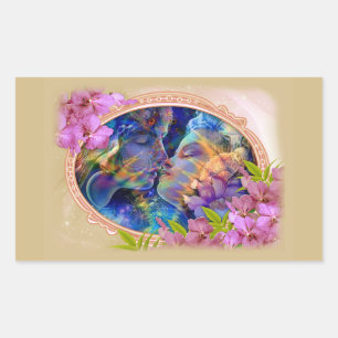 Ich Liebe dich Rechteckiger Aufkleber