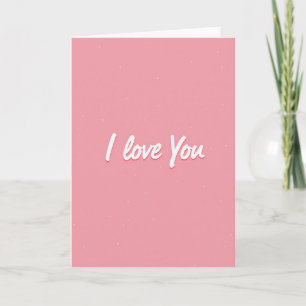 Ich liebe dich Romantische rosa Karte