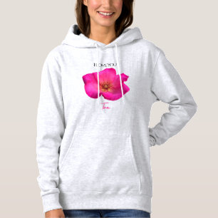 Ich liebe Dich - Rose - Valentinstag Personalisier Hoodie