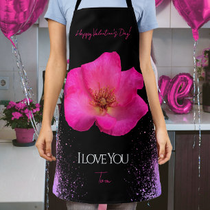 Ich liebe Dich - Rose - Valentinstag Personalisier Schürze