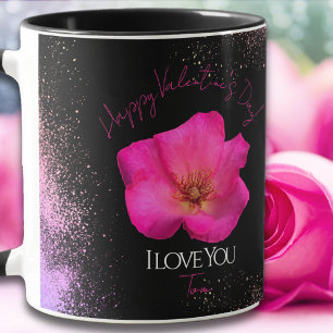 Ich liebe Dich - Rose - Valentinstag Personalisier Tasse