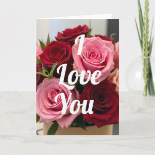 Ich liebe dich Rosen Romantische Karte
