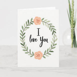 Ich liebe dich Rosenkranz Karte