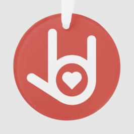 Ich Liebe dich, Rot. Ornament