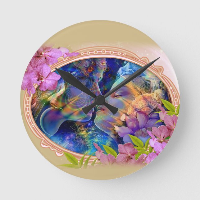Ich Liebe dich Runde Wanduhr (Vorderseite)