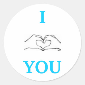 ICH LIEBE DICH. RUNDER AUFKLEBER