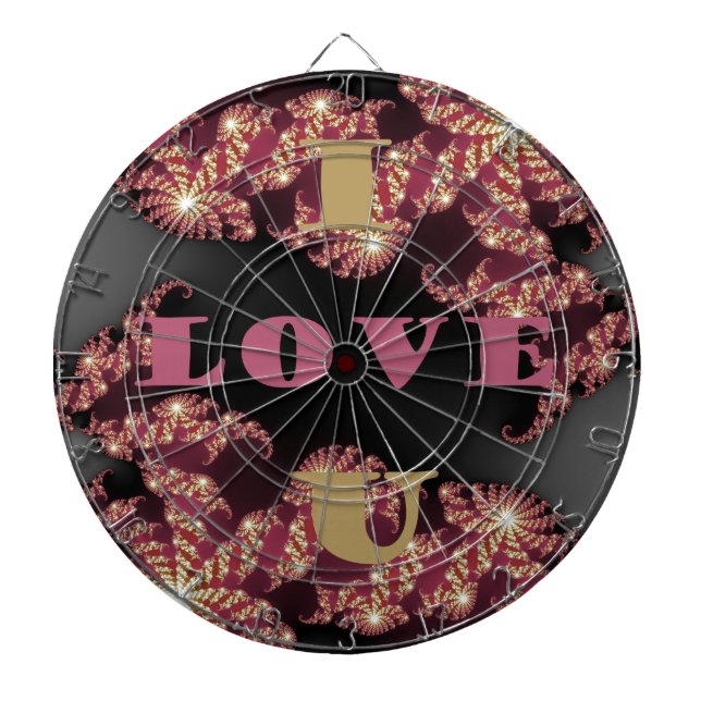 Ich liebe dich Schatz Dartscheibe (vorne)