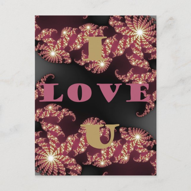 Ich liebe dich Schatz Postkarte (Vorderseite)